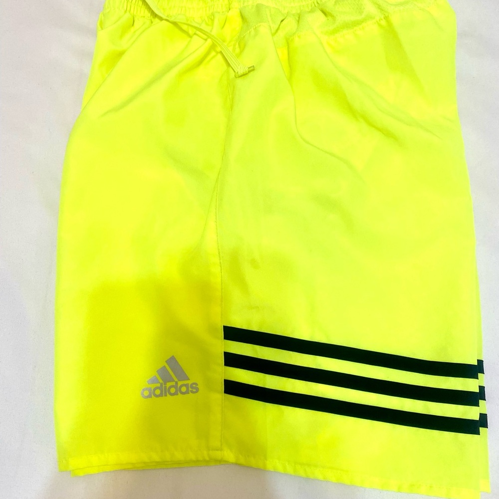 Adidas Neon Yellow Athletic Shorts